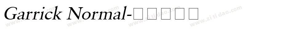 Garrick Normal字体转换